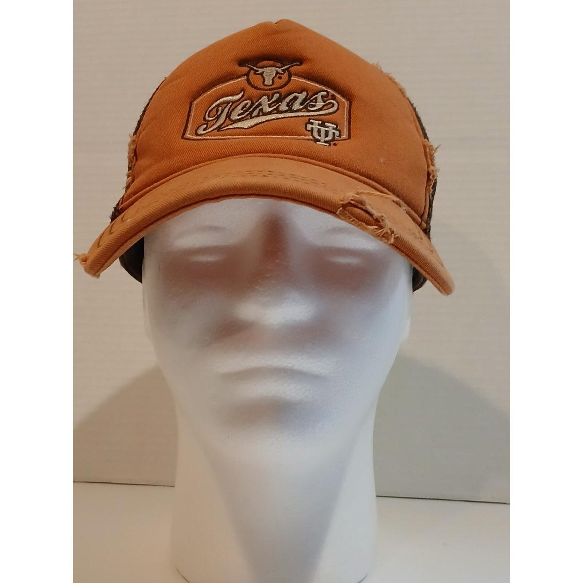 Texas Lonnghorn Mesh Hat Outhouse Designs Orange Hat