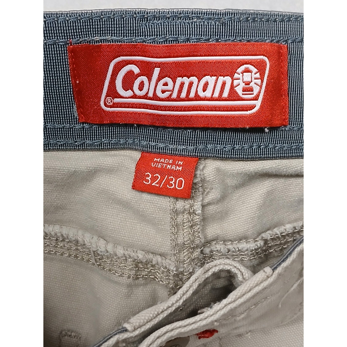 Coleman (32x30) Ivory Straight Fit Cargo Carpenter Jeans