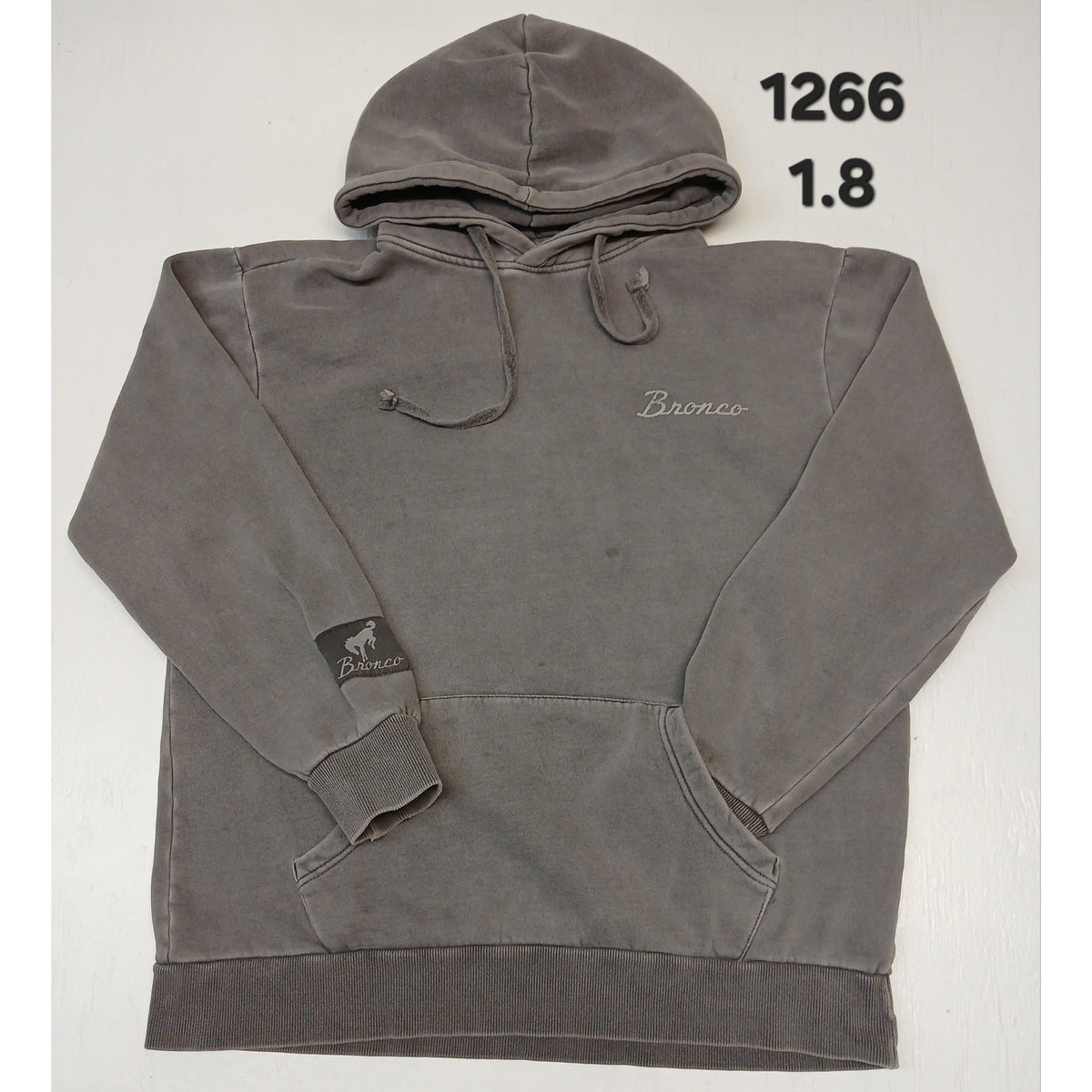 Ford Bronco (Large) Gray Pouch Pocket Pullover String Hoodie