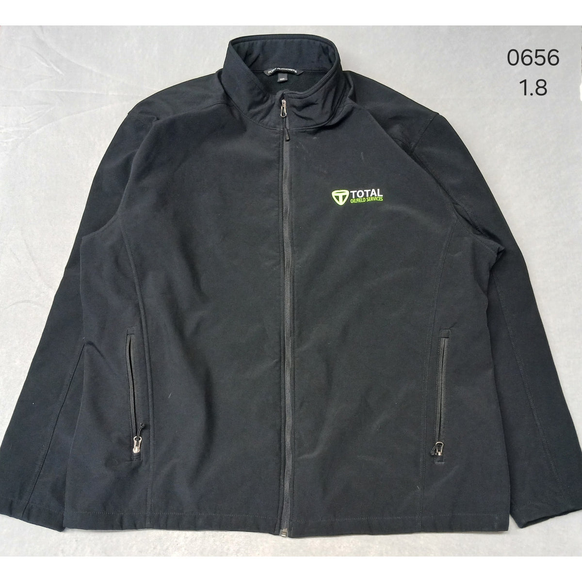 Port Authority (3XL) Black Poly Shell Fleece Zip Down Jacket