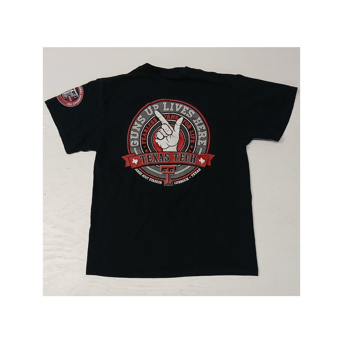 Fruit Of The Loom (M) Heavy Black Texas Tech Crew Neck Tee