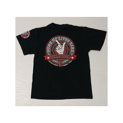 Fruit Of The Loom (M) Heavy Black Texas Tech Crew Neck Tee