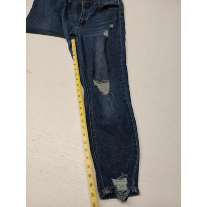 Vanilla Star (13)Women's Mid-Rise Skinny Blue Denim Jeans