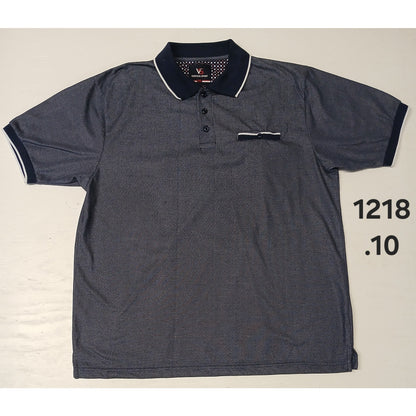 Vertical Sport (2XL) Blue Collar Button Polo Dress Shirt