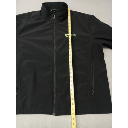 Port Authority (3XL) Black Poly Shell Fleece Zip Down Jacket