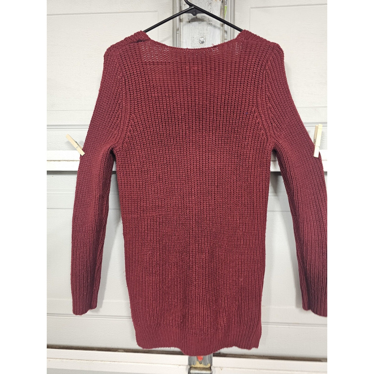 Charlotte Russe (Small) Women's Maroon V-Neck Sweatshirt