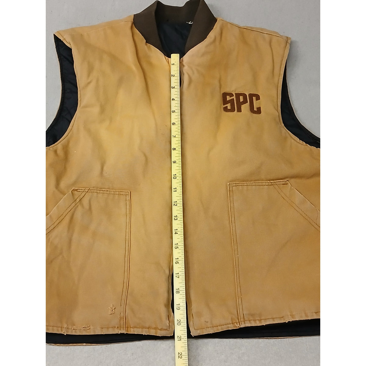 Carhartt (21x 25") Vintage Tan Arctic-Weight Duck Vest
