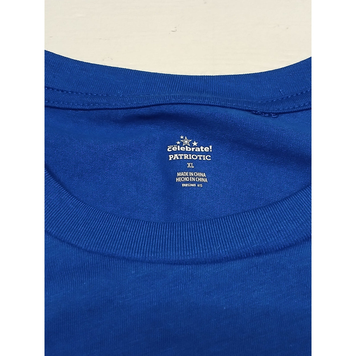 Celebrate Patriotic! (XL) Blue Eagle Print Crew Neck TShirt