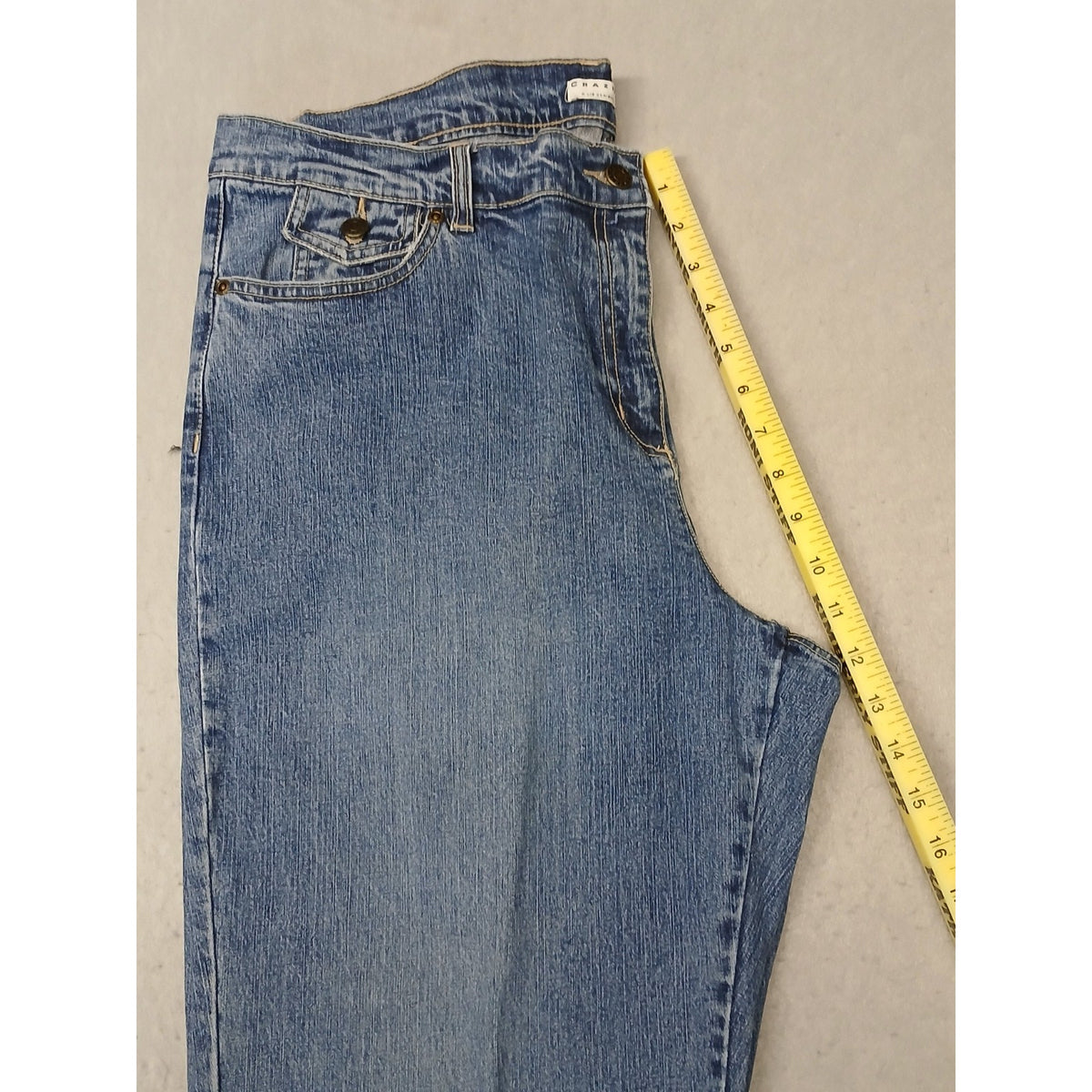 Crazy Horse (18) Women's Straight Leg Stretch Blue Denim Jeans