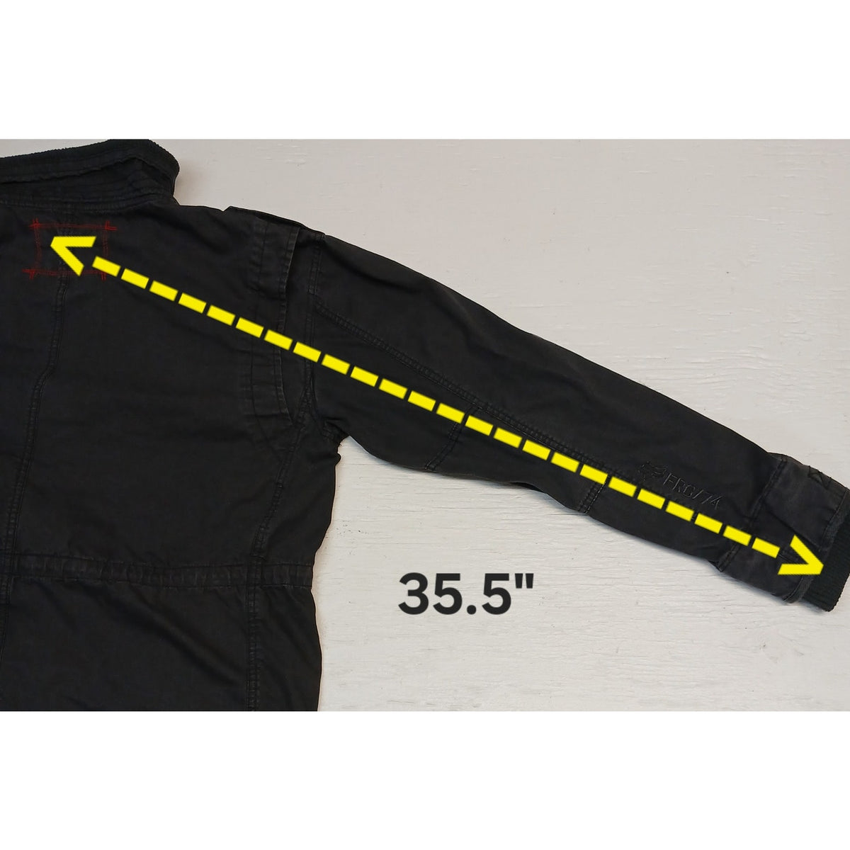 Fox Riders Co. (XL) Vintage Charcoal Heavy Cargo Jacket