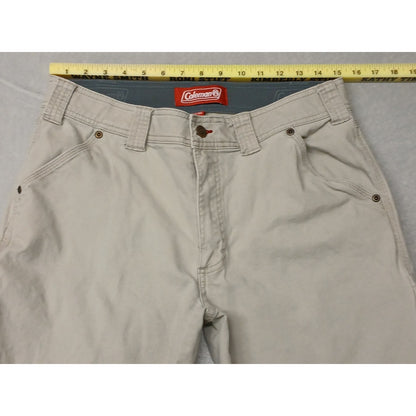 Coleman (32x30) Ivory Straight Fit Cargo Carpenter Jeans