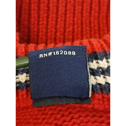 CHAPS (XL) Red Knitted Crew Neck Pullover Sweater