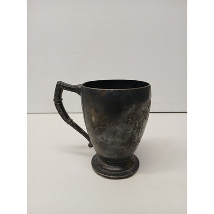 Simpson Hall Miller & Co. Treble Plate Antique Cup with Floral Engraved Design