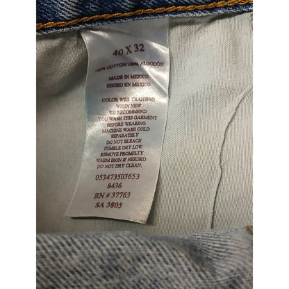 Members Mark (40x32) Men's Straight Fit Blue Denim Jeans