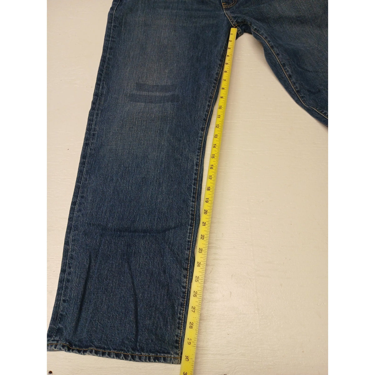 Cremieux (40x32) Relaxed Baggy Straight Fit Blue Denim Jeans