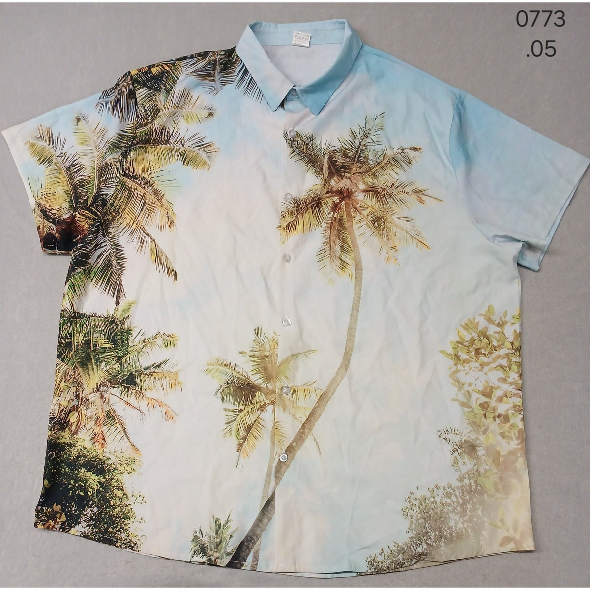 Men's (XL) Tropical Casual Summer Top Button Shirt