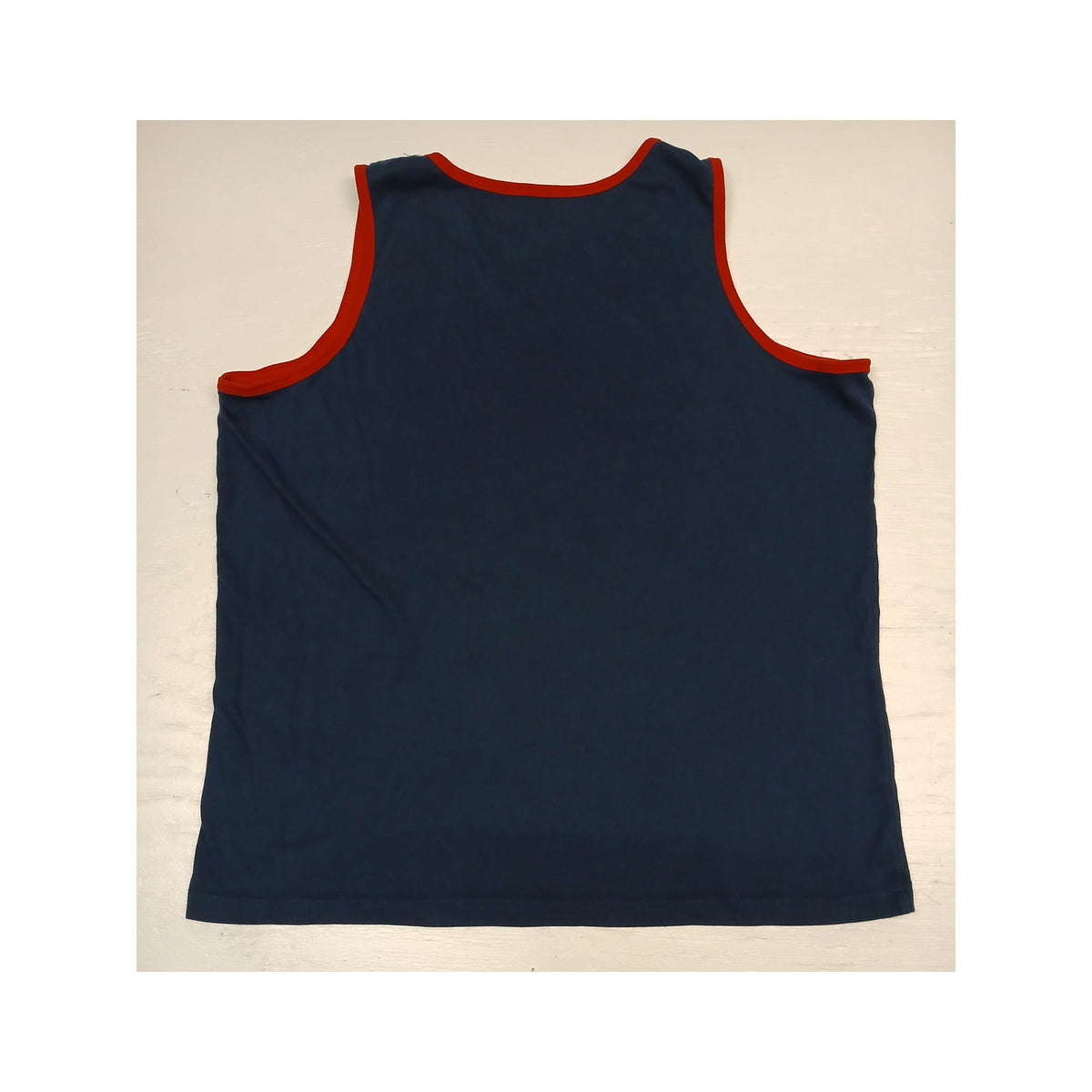 Jaws (L) Navy Blue Jaws Movie Print Sleeveless Tank Top Tee
