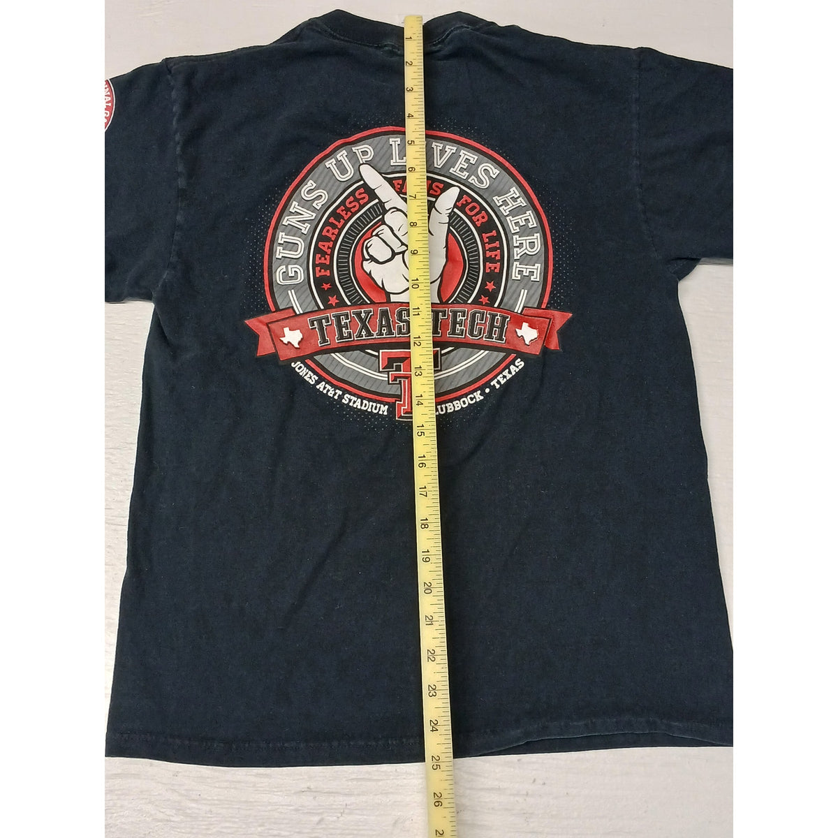 Fruit Of The Loom (M) Heavy Black Texas Tech Crew Neck Tee