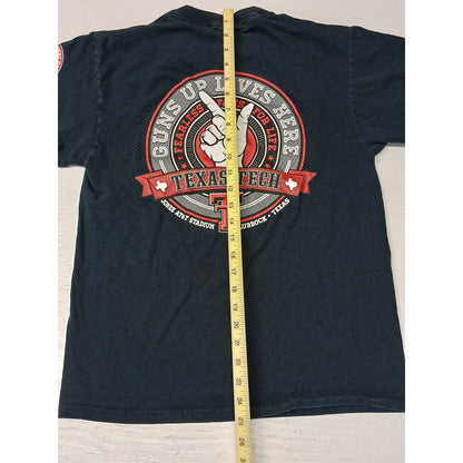 Fruit Of The Loom (M) Heavy Black Texas Tech Crew Neck Tee