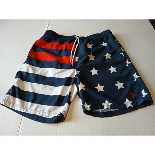 U.S. Polo Assn. (Large) American Flag Style Swim Trunks