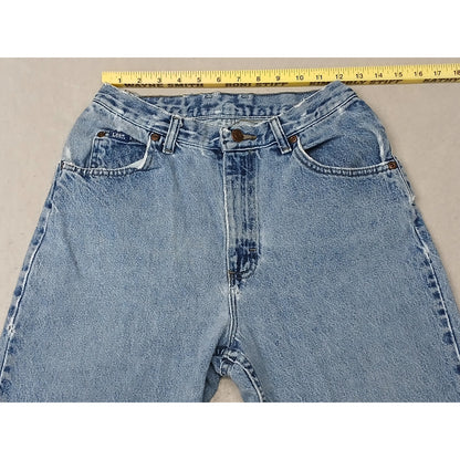 Lee (10L) Vintage High Rise Tapered Leg Blue Denim Jeans
