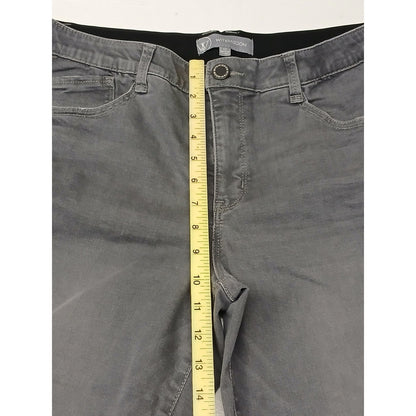 Wit & Wisdom (12) Womens Gray Relaxed Straight Fit Jeans