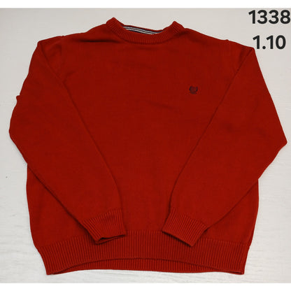 CHAPS (XL) Red Knitted Crew Neck Pullover Sweater