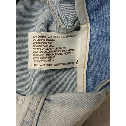 Wild Fable (0) Light Wash Raw Hem Denim Mini Skirt