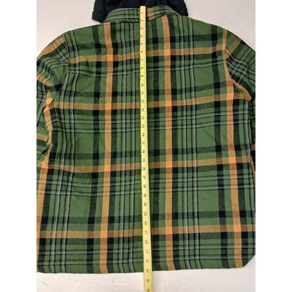 Brazos (XL) Multicolor Plaid Quilted Flannel Hoodie Shacket