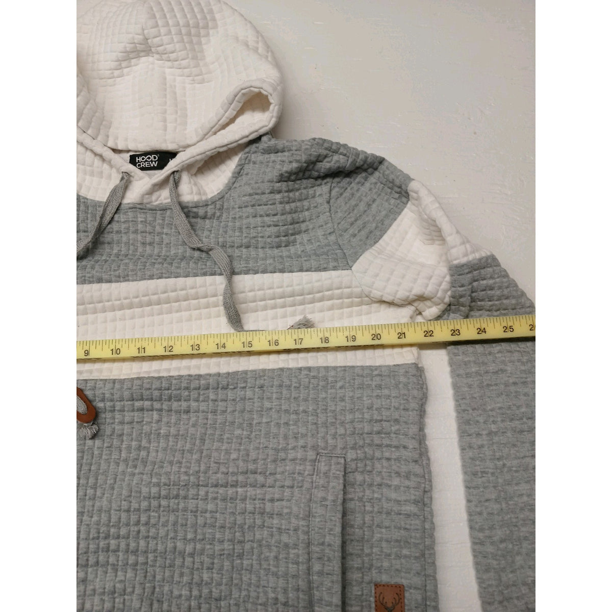 Hood Crew (Medium) Multicolor Waffle Pullover Hoodie