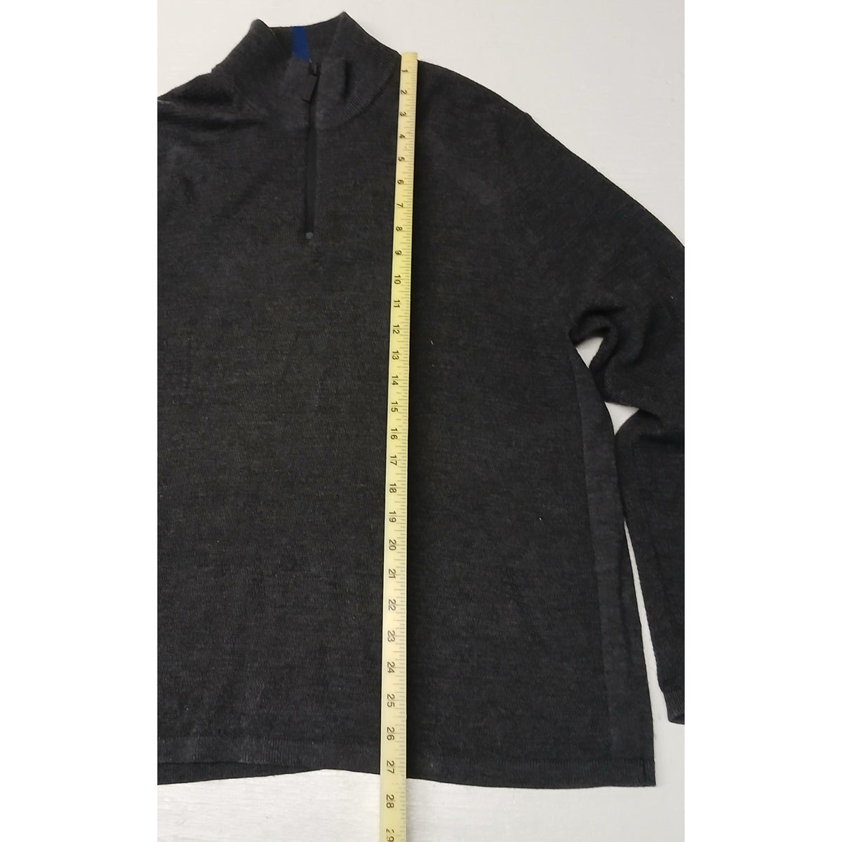 Perry Ellis Motion Merino Blend (XL) Gray Zip Sweatshirt