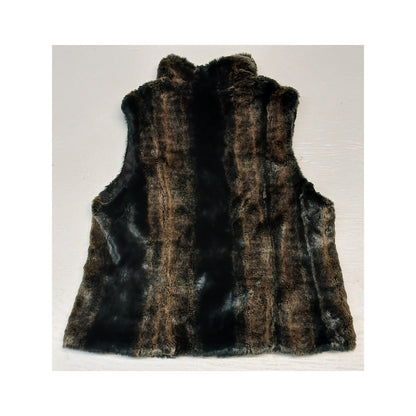 Brown (M) Luxurious Sleeveless Gilet Winter Genuine Fur Vest