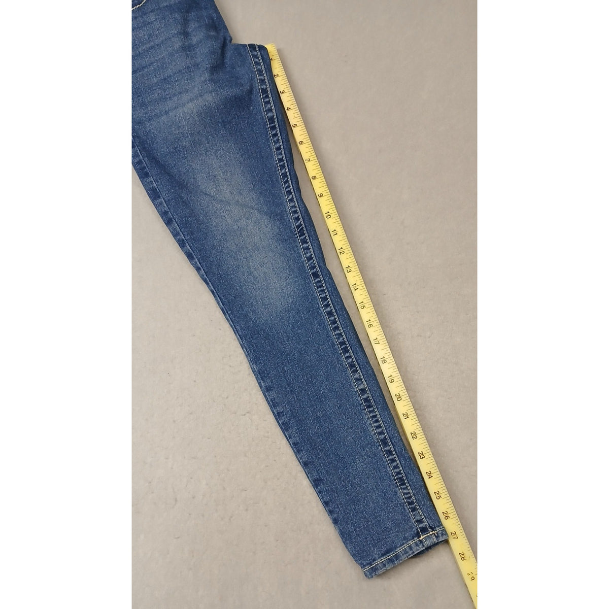 Gemma Rae (7/28) Women's Gem Skinny Straight Fit Blue Denim Jeans
