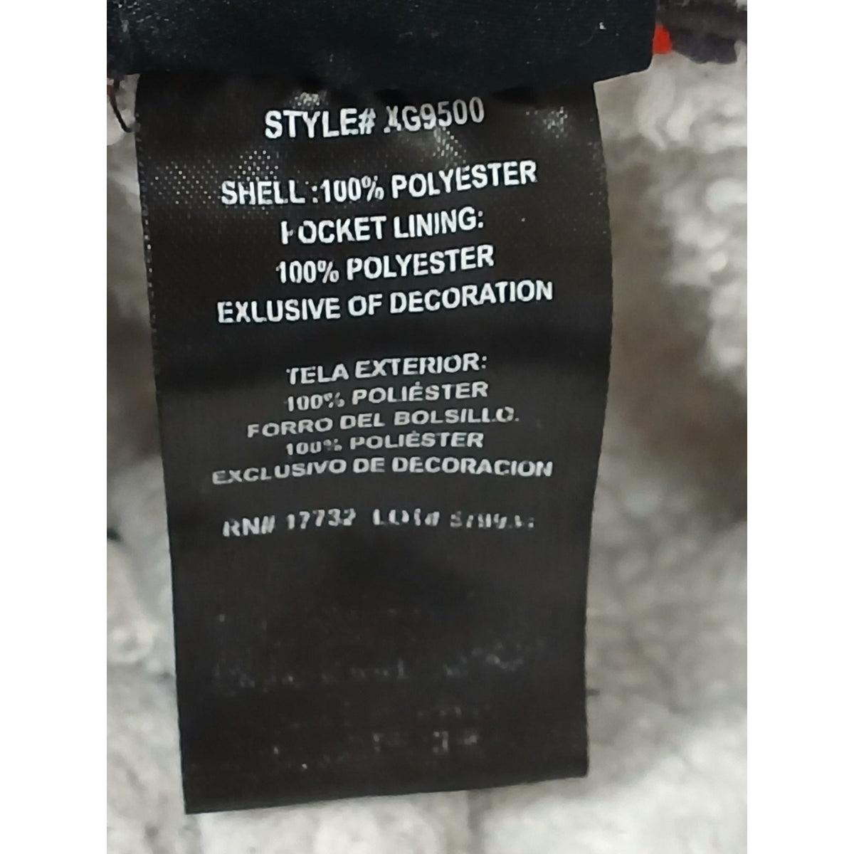 Gerry (No Size) Gray Fluff Zip Down Sherpa