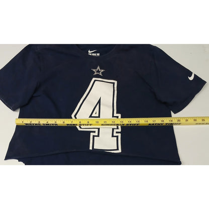 Nike Tee (Medium) Blue NFL Dallas Cowboys #4 Crop Shirt