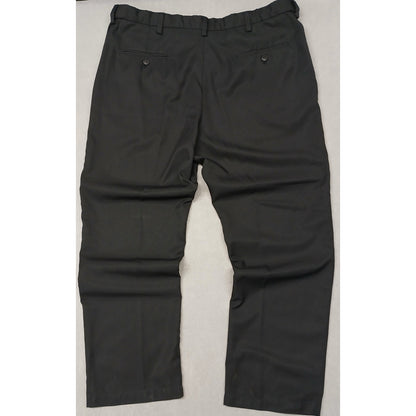 Haggar (38x30) Men's Classic Dri Fit Black Plaid Dress Pants
