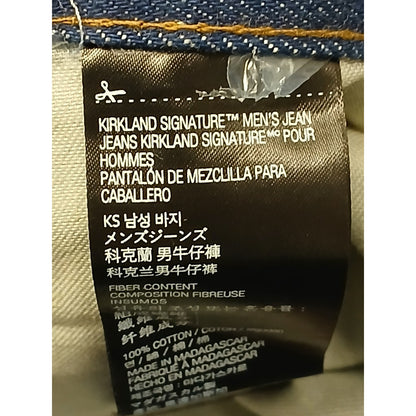 Kirkland (42x30) Men's Straight Leg Blue Denim Jeans