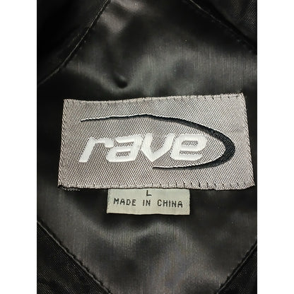 RAVE (Large) Women's 90's Black Faux Leather Zip Jacket