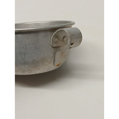 Vintage Bowl With Handle Aluminum Rivets