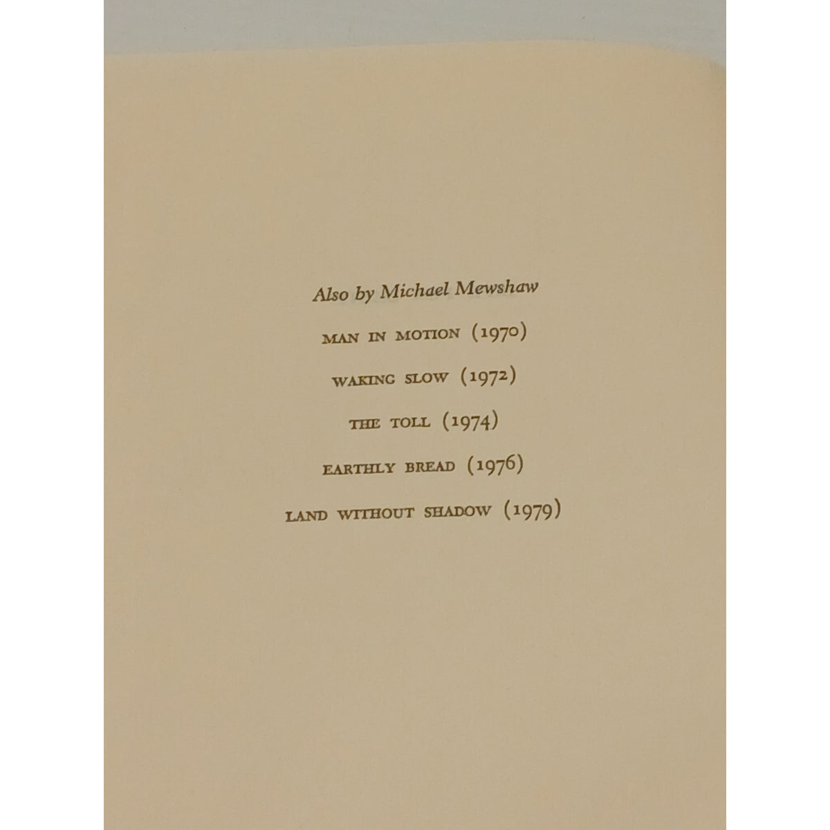 Life OR Death Doubleday Book By Michael Mewshaw