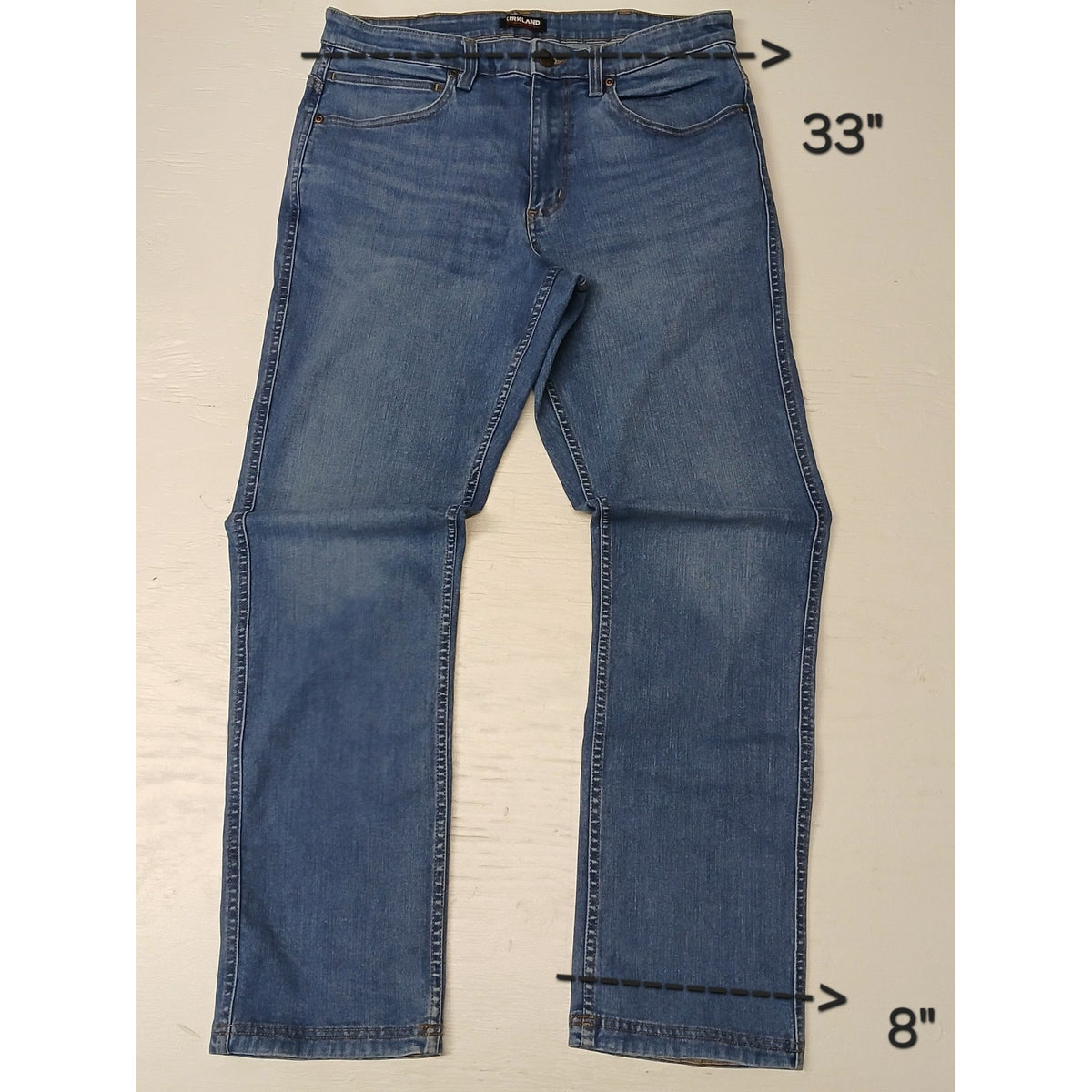 Kirklands Signature (34x34) Straight Leg Blue Denim Jeans