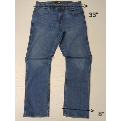 Kirklands Signature (34x34) Straight Leg Blue Denim Jeans