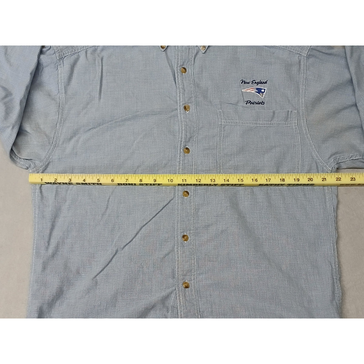 Lee Sport (Medium) Vintage Plaid NFL Patriots Dress Shirt