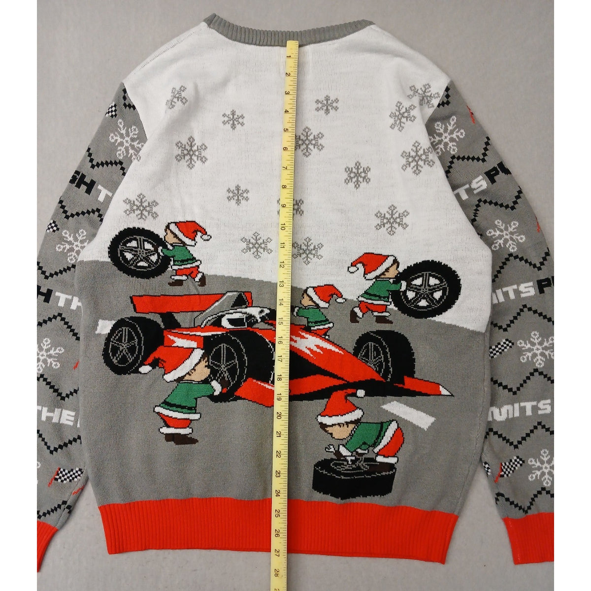 FI (XL) Multicolor Crew Neck Knitted Pullover Xmas Sweater