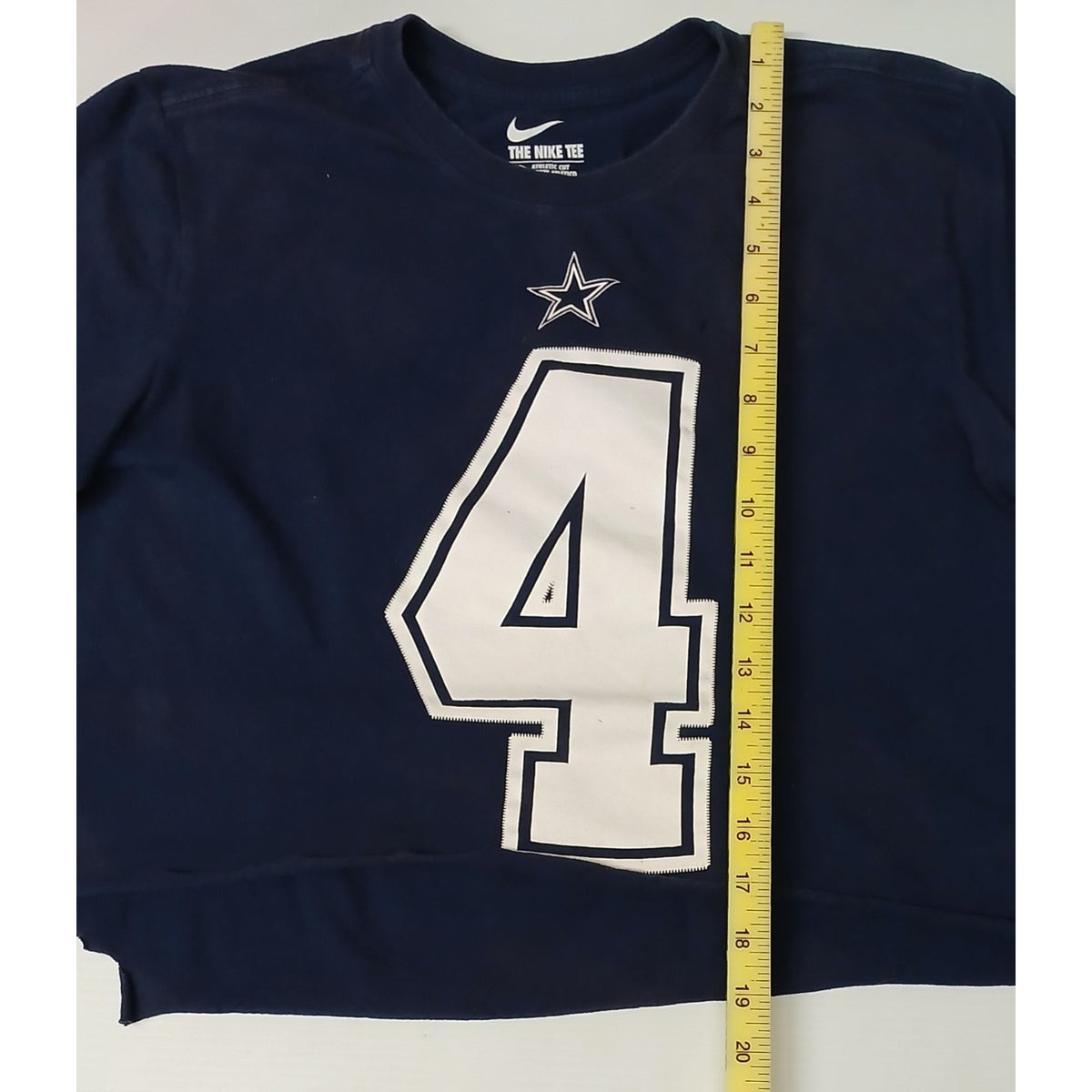 Nike Tee (Medium) Blue NFL Dallas Cowboys #4 Crop Shirt