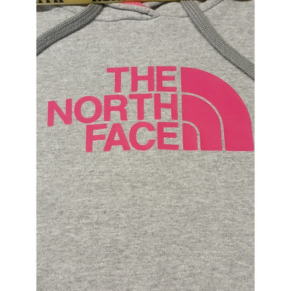 North Face (Large) Gray Pink Pullover Hoodie Sweatshirt