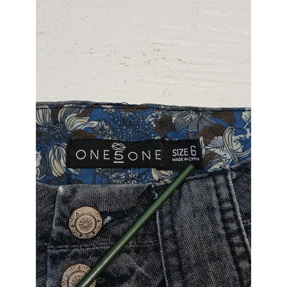 One 5 One (6) Grey Distressed Stretched Cuffed Shorts