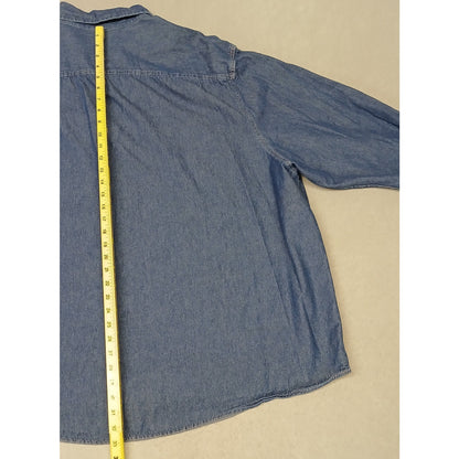 Port & Company (5XL) Men's Slim Fit Dark Denim Jean Shirt