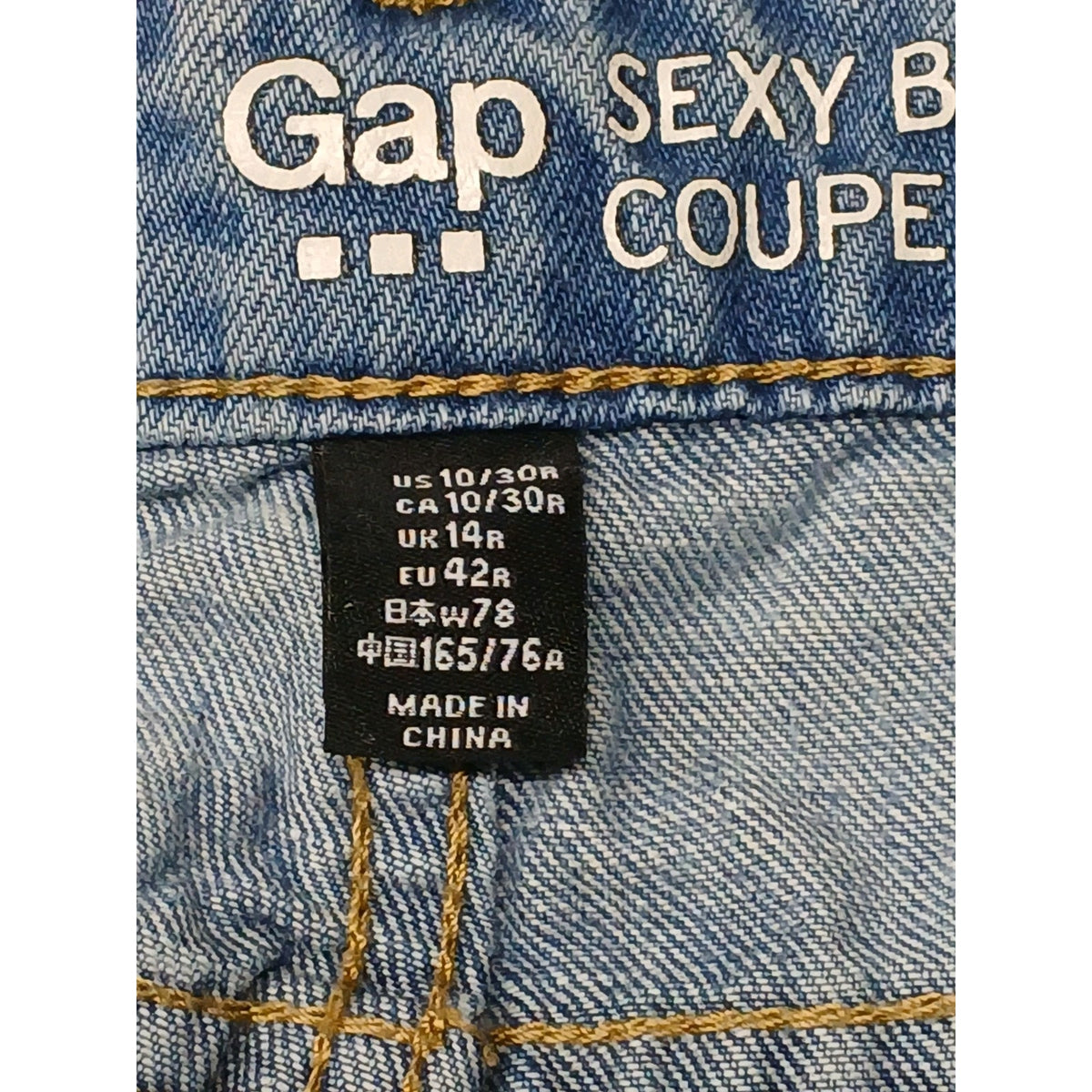 Gap Sexy Boyfriend (10) Relaxed Fit Ripped Blue Denim Jeans