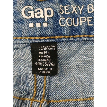 Gap Sexy Boyfriend (10) Relaxed Fit Ripped Blue Denim Jeans